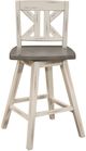 Mazin Furniture Amsonia Distressed Gray/White Gray Swivel Bar Chair-2