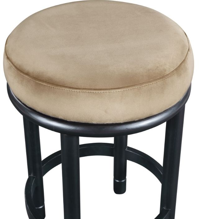 Meridian Furniture Monette Beige/Black Velvet Upholstered Counter Stool-2