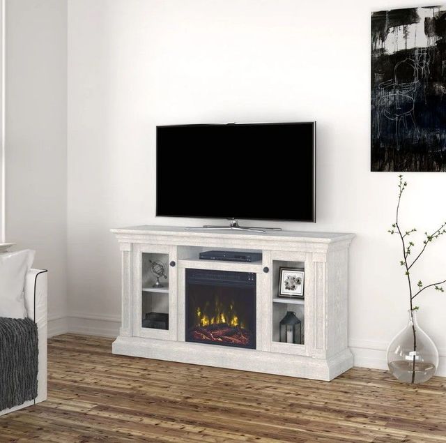 ClassicFlame® Coastal White Oak TV Stand for TVs up to 60” with Electric Fireplace-1