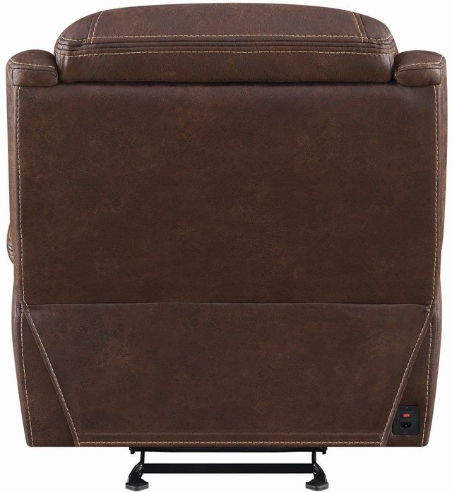 Coaster® Hemer Chocolate Power Headrest Glider Recliner-1