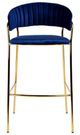 VIG Furniture Modrest Brandy 2-Piece Blue/Gold Bar Stool Set-1