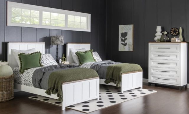 Legacy Classic Dutton Natural White Youth Twin Panel Bed-1