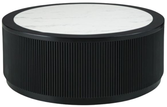 Signature Design by Ashley® Grayman White Cocktail Table with Black Base-0