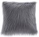 Olliix by Madison Park Edina Black Faux Fur Square Pillow-0