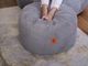 CordaRoy's® Charcoal Chenille Pouf Footstool-2