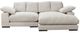Moe's Home Collection Plunge 2-Piece Sahara L-Shaped Sectional and Reversible Chaise-1
