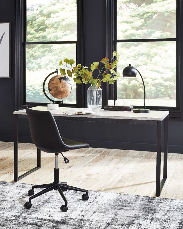 Signature Design by Ashley® Lazabon 63" Gray/Black Office Desk-3