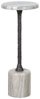 Fairfield® Sundries Fleur Warm Gray Drink Table with Rustic Black Base-0