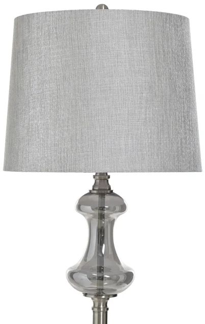 Stylecraft Brushed Nickel and Silver Glass Floor Lamp-4