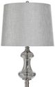 Stylecraft Brushed Nickel and Silver Glass Floor Lamp-4