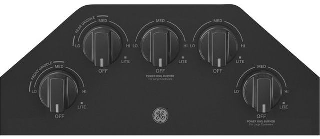 GE® 36" Black Built-In 5-Burners Gas Cooktop-2