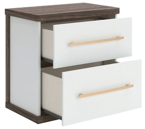 Signature Design by Ashley® Mazilar Brown/White Nightstand-1