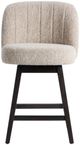 Classic Home Della Sandy Cream Swivel Counter Stool-2