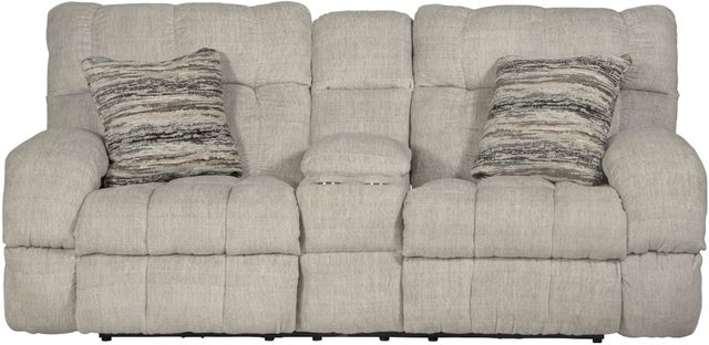 Catnapper® Ashland Buff Power Lay Flat Reclining Console Loveseat-4