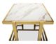 Sagebrook Home Glass Top Side Table with Gold Frame-2