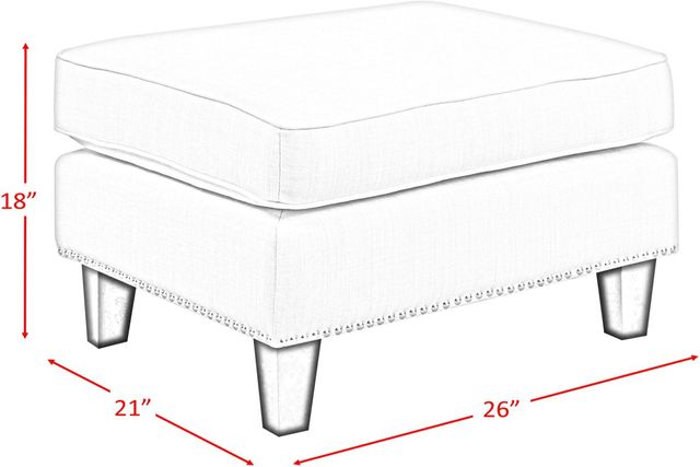Elements International Erica Heirloom Teal Ottoman-2