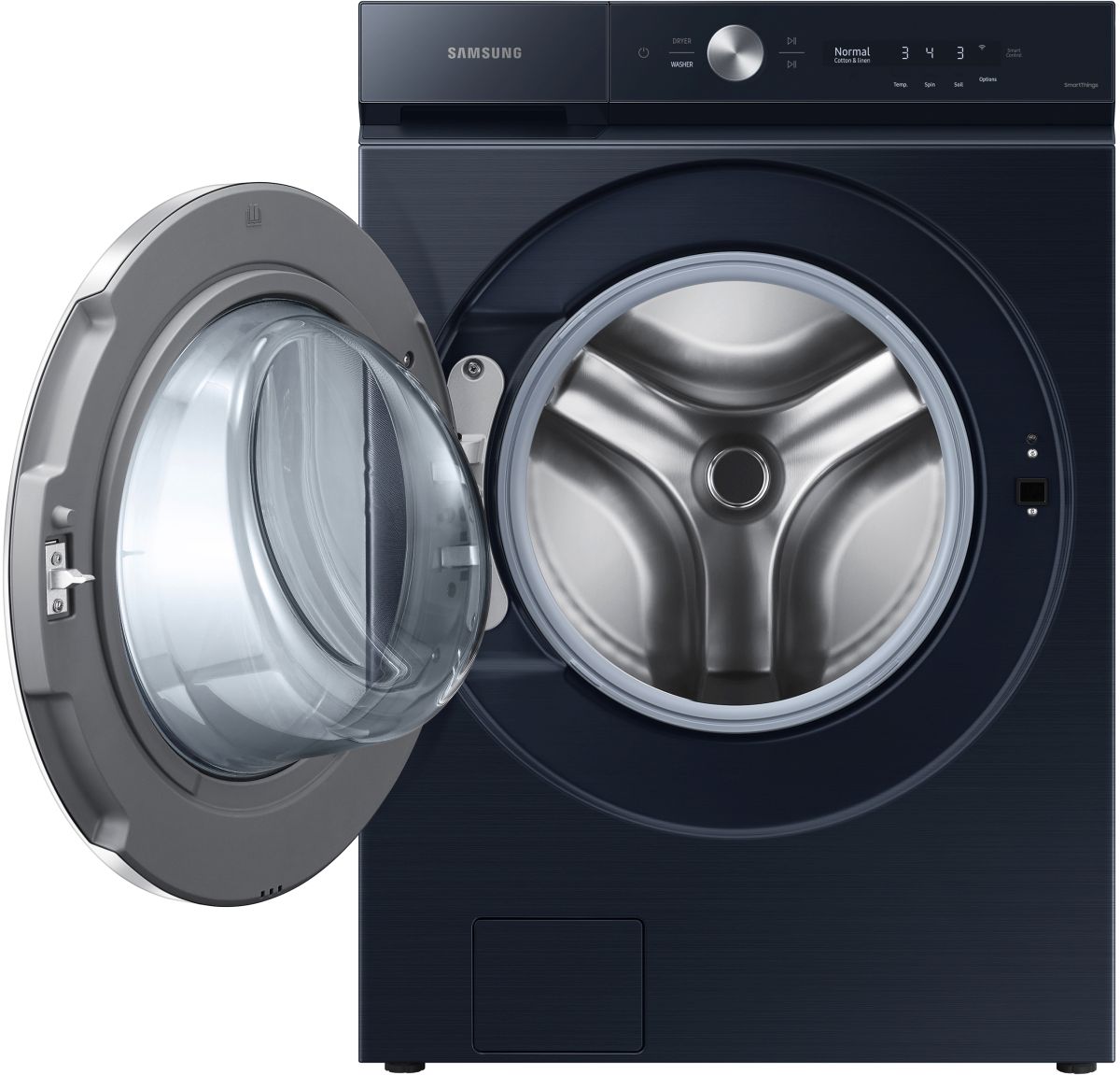 Samsung Bespoke 8900 Series 5.3 Cu. Ft. Brushed Navy Front Load Washer - Thumbnail 4