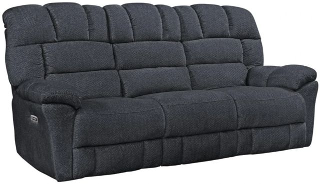 Corinthian Furniture Baker Blue Power Reclining Sofa with Dropdown Table-0