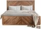 International Furniture Direct Balam Stained Brown Queen Platform Bed Footboard with Rails-2