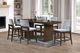 New Classic® Home Furnishings Kody 7-Piece Stone Gray/Walnut Counter Table Set-1