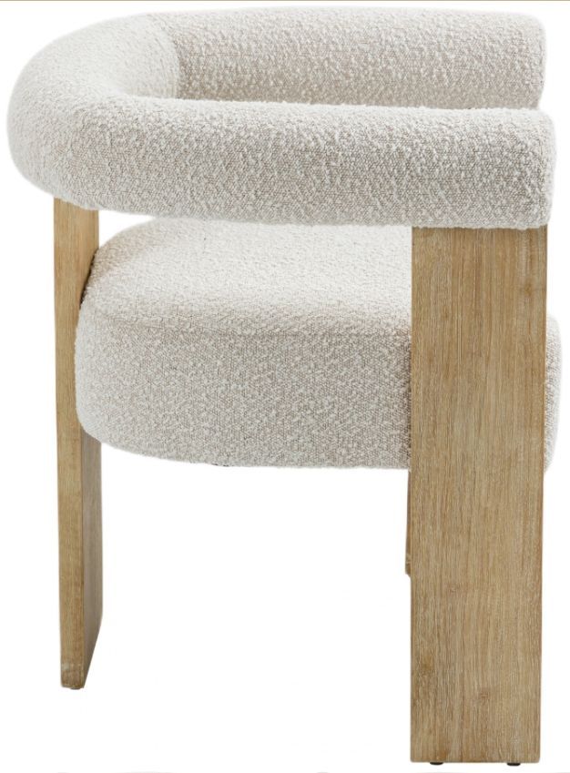 Meridian Furniture Barrel Cream/Natural Dining Chair-2