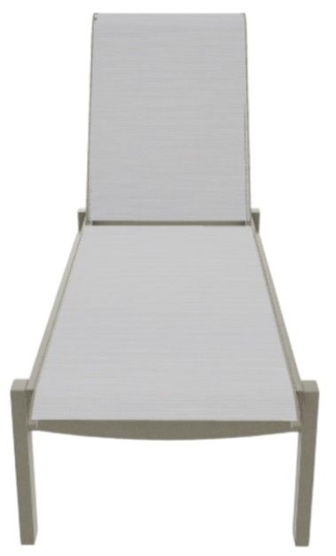 Telescope Casual Leeward Abalone/Storm Fabric/Polymer Outdoor MGP Sling Lay-Flat Stacking Armless Chaise with Wheels-1