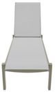 Telescope Casual Leeward Abalone/Storm Fabric/Polymer Outdoor MGP Sling Lay-Flat Stacking Armless Chaise with Wheels-1