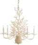 Currey & Company Seaward Natural Sand/White Coral Small Chandelier-0