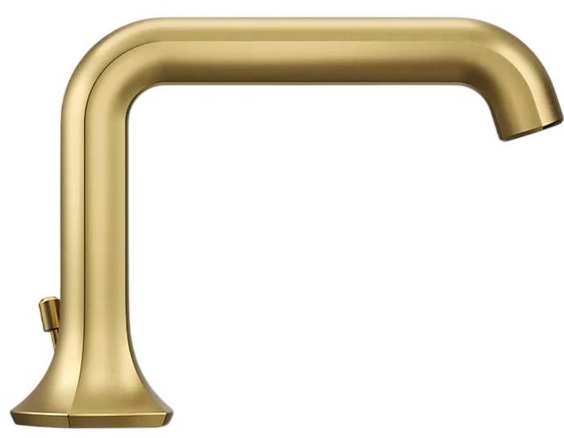 KOHLER® Occasion® Vibrant Brushed Moderne Brass Bathroom Sink Faucet Spout with Straight Design-2