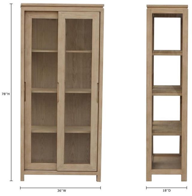 Nest Home Collections Ledger Brushed White Tall Cabinet-2