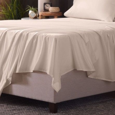Malouf™ Classic 4-Piece Cream Cotton Queen Sheet Set-1