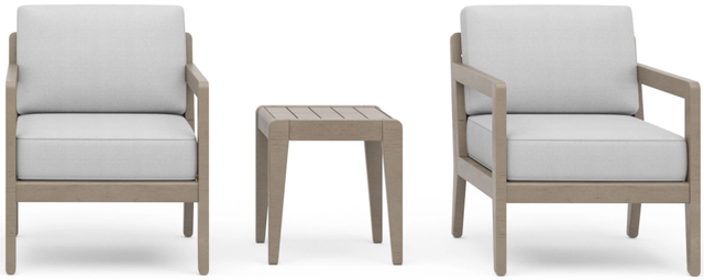 homestyles® Sustain 3-Piece Gray Outdoor Conversation Set-0
