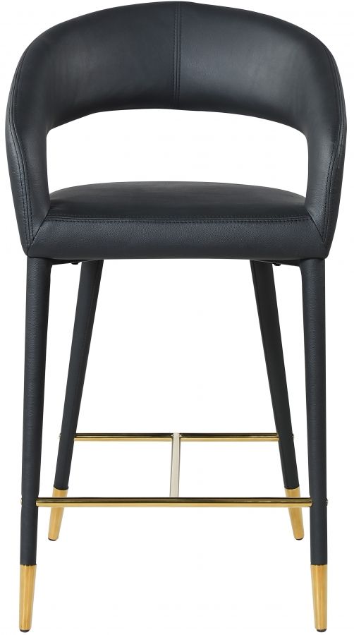Meridian Furniture Destiny Black Faux Leather Stool-2