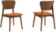 Armen Living Kalia 2-Piece Orange Dining Chair Set-3