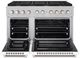 ZLINE 48" Satin Stainless Steel Pro Style Gas Range with White Matte Door-1