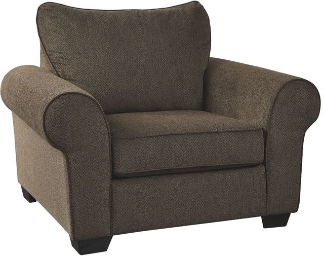 Benchcraft® Nesso Walnut Chair and a Half-0