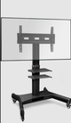 Mobile TV Stand TV Cart with Wheels for 32" to 65 Inch TVs with AV Shelves TS1661-BLK-0