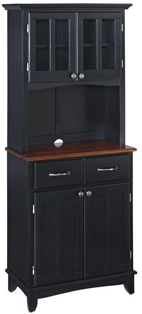 homestyles® Buffet Of Buffets Black/Medium Cherry Server with Hutch-0