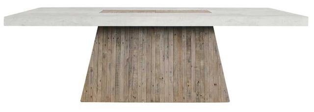 Classic Home Grange Antique White 94" Dining Table with Natural Base-2
