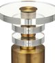 Currey & Company Shani Clear Drinks Table with Brass Base-1