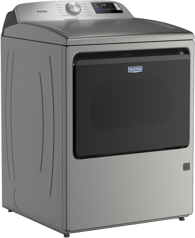 Maytag® 7.4 Cu. Ft. Classic Silver Smart Front Load Gas Dryer with Extra Power-2