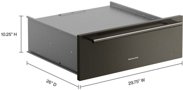 KitchenAid® 30" Black Ore Warming Drawer -1