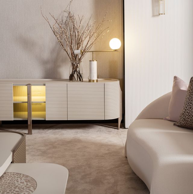 Michael Amini® Mod Dream Rich Champagne Media Cabinet-1