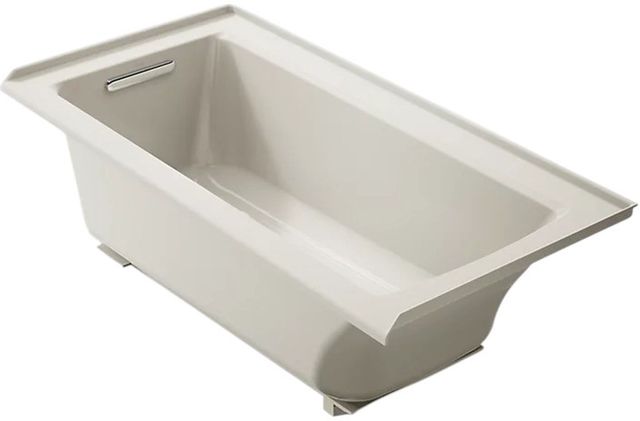 KOHLER® Archer® Biscuit 60" x 30" Alcove Bath with Bask® Heated Surface - Left Drain-0