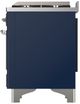 Ilve® Majestic III 40" Midnight Blue Pro Style Dual Fuel Liquid Propane Range with Triple Glass Door and Chrome Trim-3
