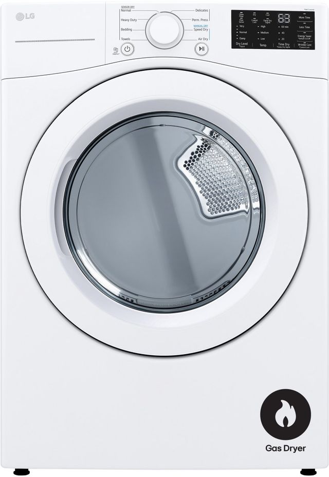 LG 7.4 Cu. Ft. White Front Load Gas Dryer-2