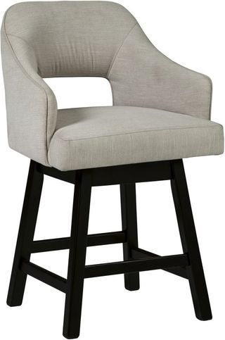 Signature Design by Ashley® Tallenger Brown/Linen Upholstered Swivel Bar Stool 