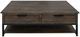 International Furniture Direct Dark Mita Stained Dark Cocktail Table-3
