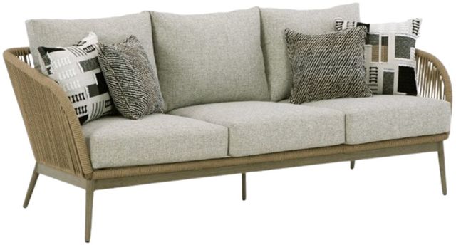 Signature Design by Ashley® Swiss Valley Beige Outdoor Aluminum/Fabric/Rope Sofa-0