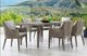 Armen Living Grenada 7-Piece Brown/Gray Aluminum/Rattan Outdoor Dining Set-5